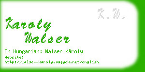 karoly walser business card